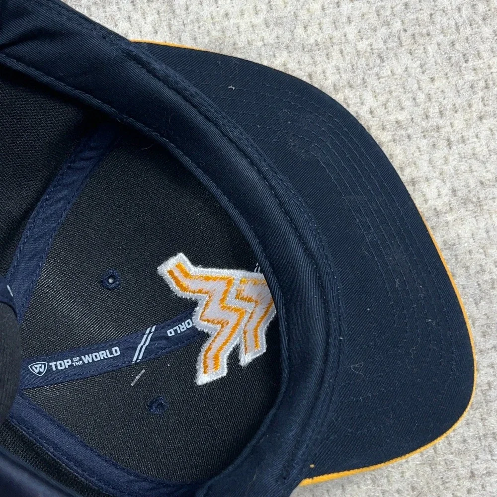 West Virginia Mountaineers Hat Cap Snapback WVU Blue‎ Yellow Plain Logo Adult